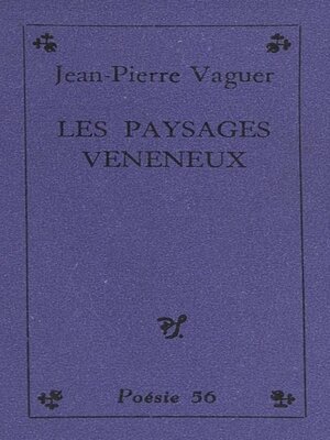 cover image of Les paysages vénéneux
